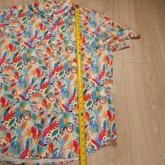 RSVLTS Kunuflex Shirt Men's Sz XL Multicolor Floral Hawaiian Colorful Casual - Picture 11 of 12